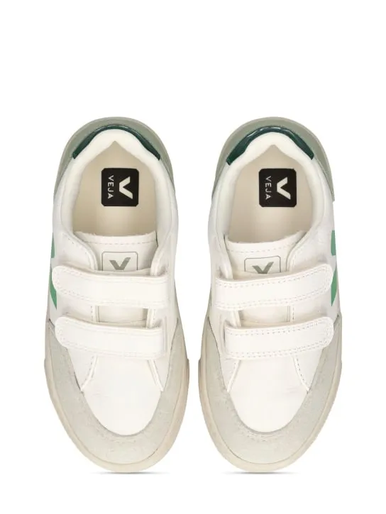 Veja   V-12 chrome-free leather strap sneakers 