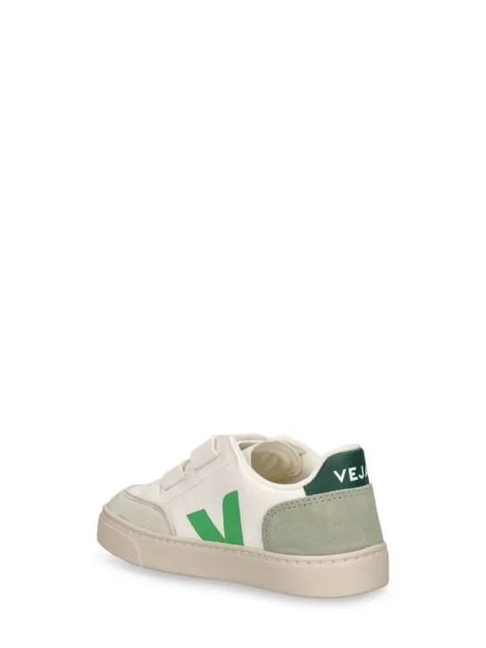 Veja   V-12 chrome-free leather strap sneakers 