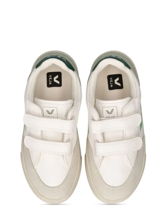 Veja   V-12 chrome-free leather strap sneakers 