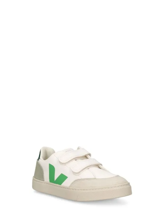 Veja   V-12 chrome-free leather strap sneakers 