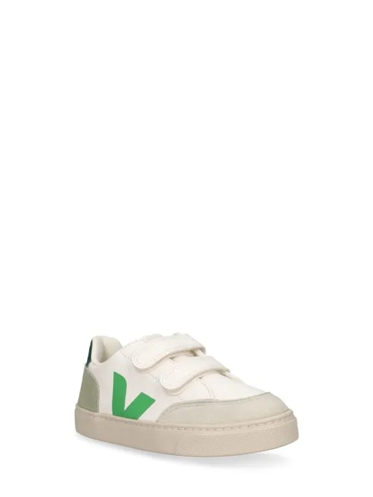 Veja   V-12 chrome-free leather strap sneakers 