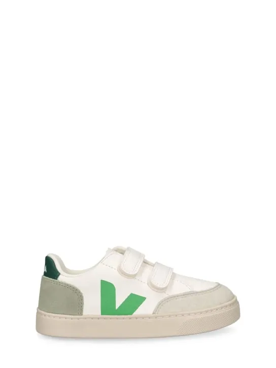 Veja   V-12 chrome-free leather strap sneakers 