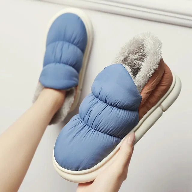 Waterproof Unisex Plush Slip-on Shoes