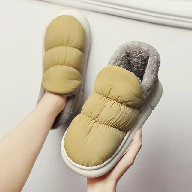 Waterproof Unisex Plush Slip-on Shoes