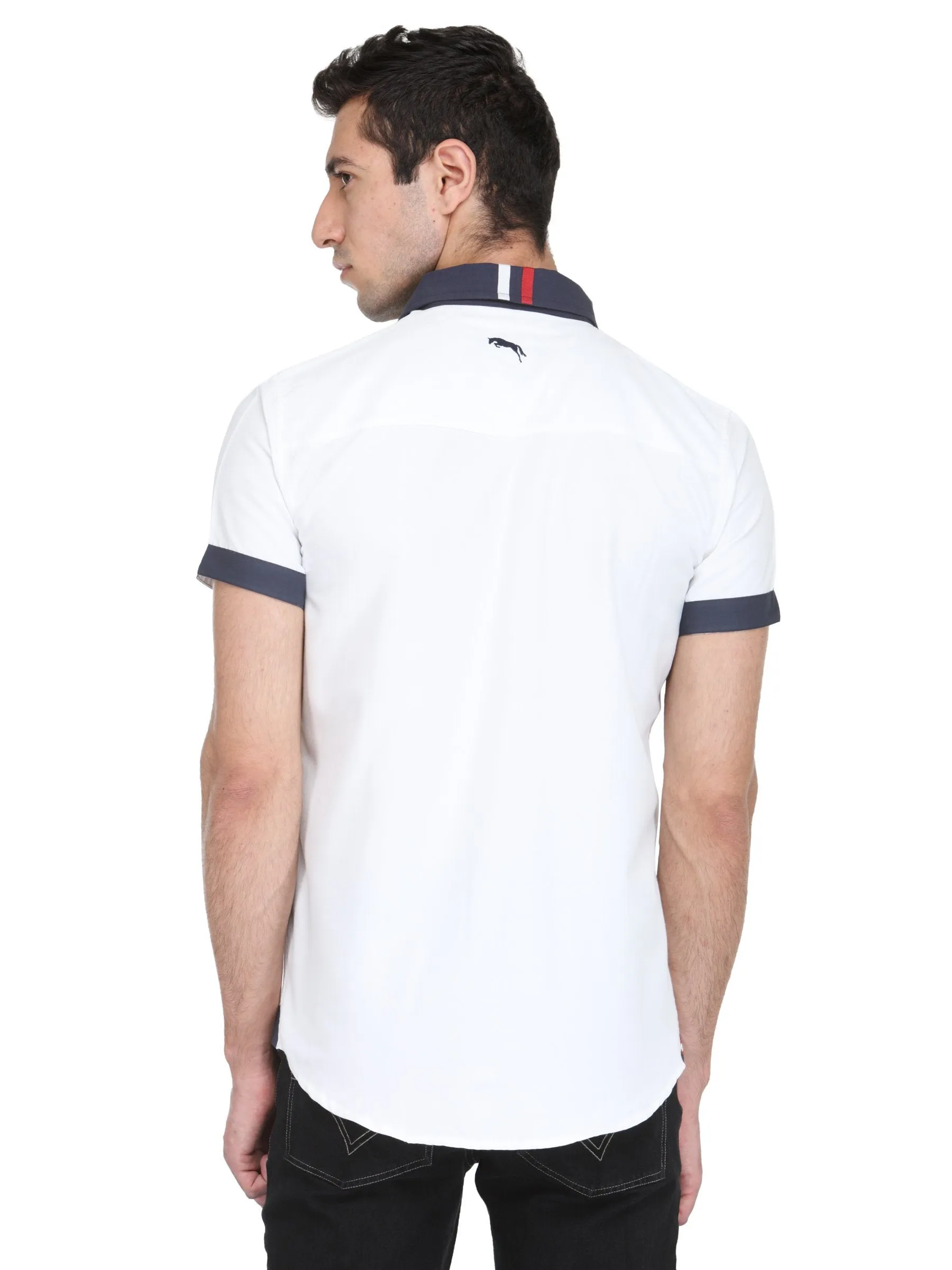 White Bamboo Cotton & Micro Polyester Shirt