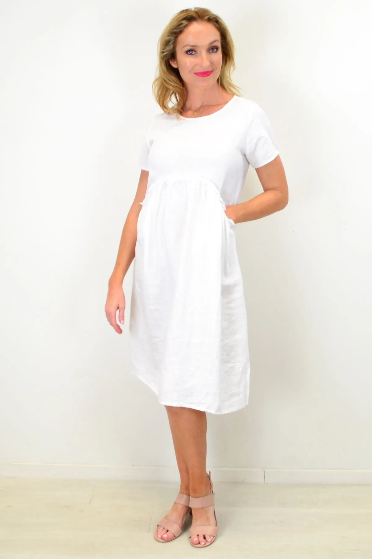 White Linen Sunday Best Tunic Dress