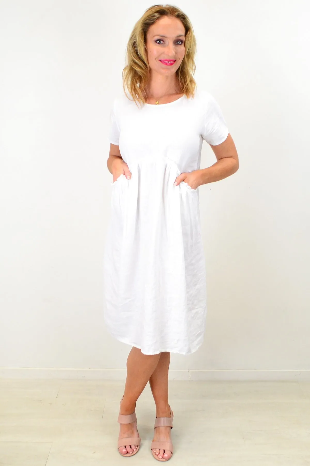 White Linen Sunday Best Tunic Dress