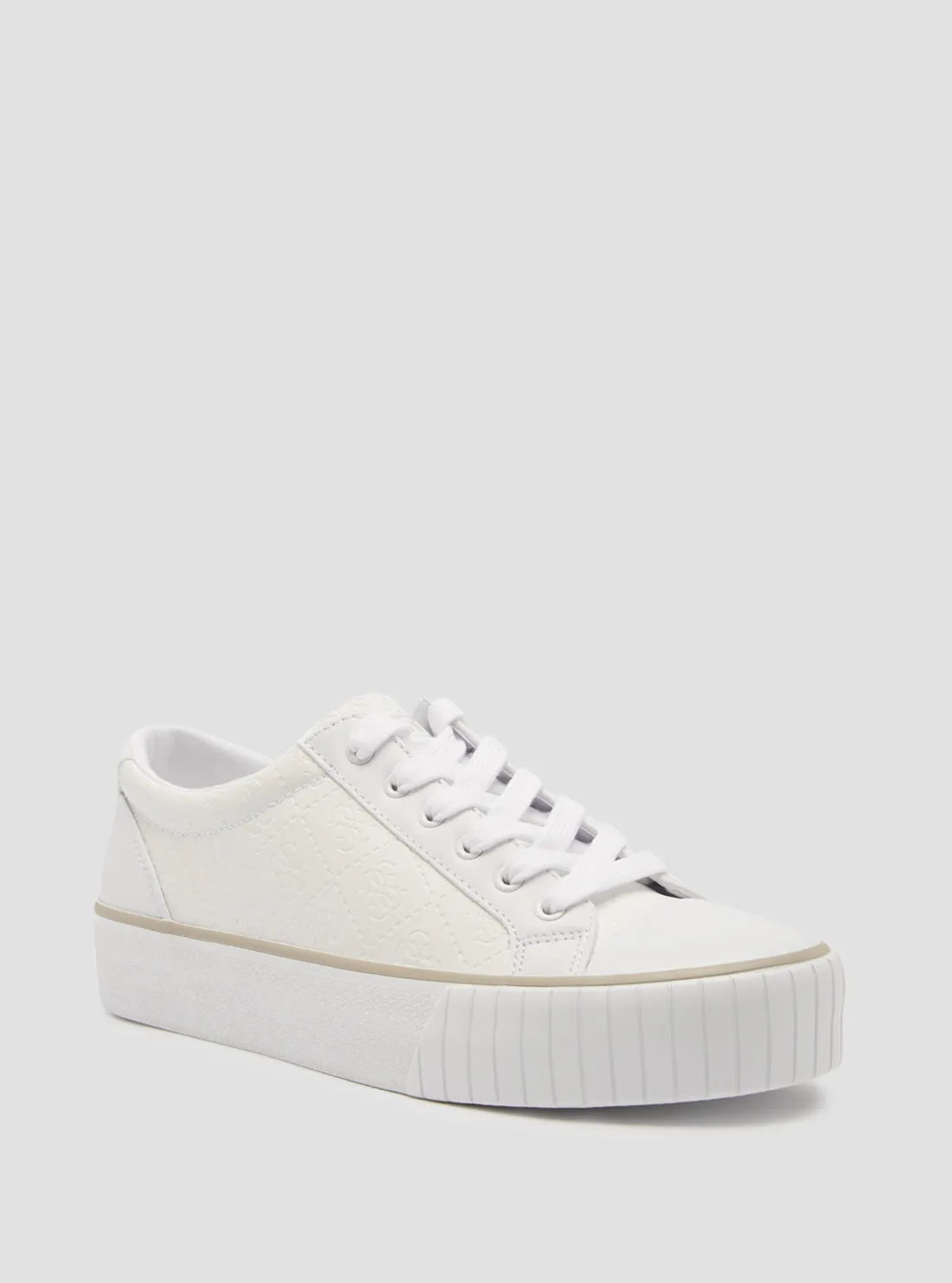 White Nortin Logo Low Top Sneakers