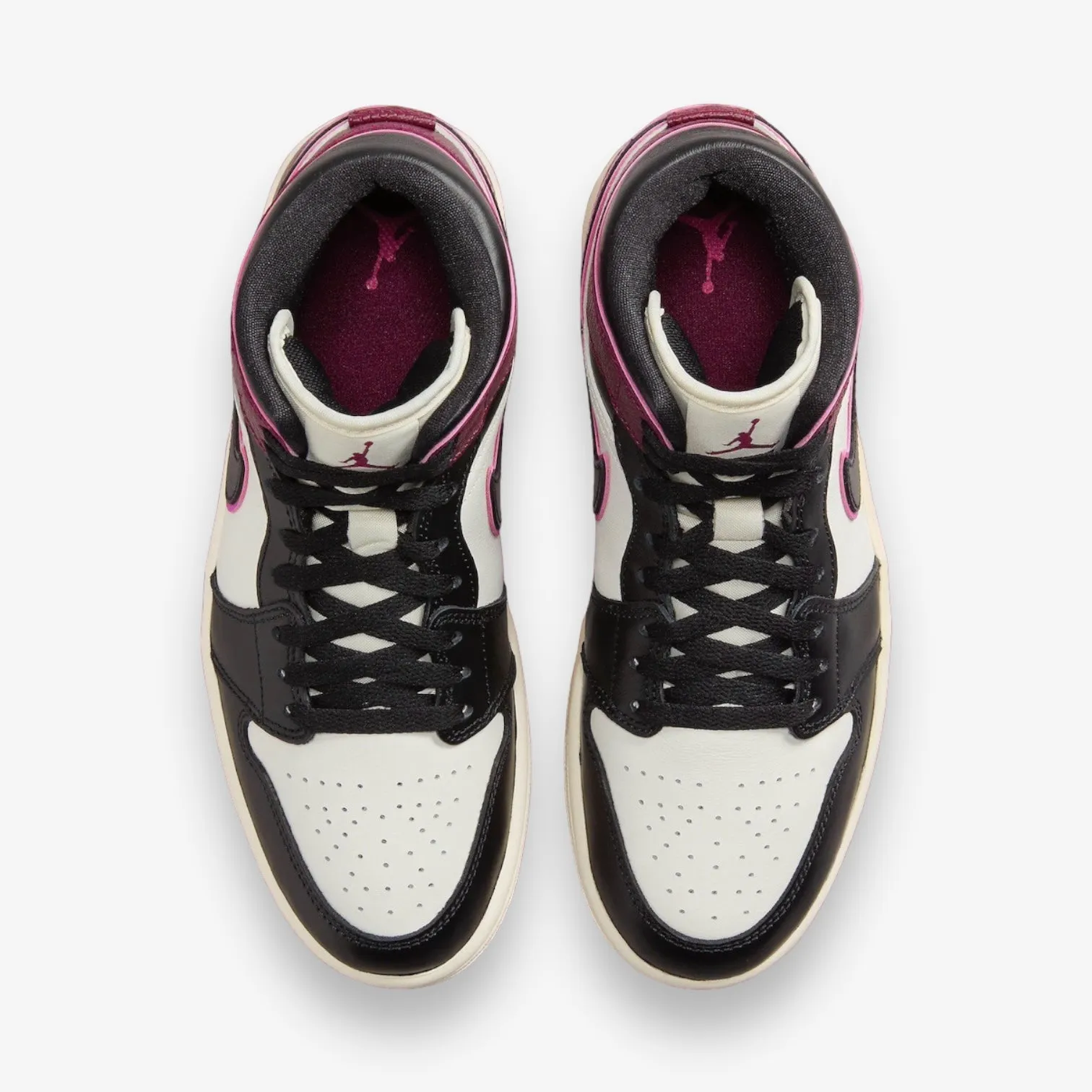 Women's Air Jordan 1 Mid SE Sail Black Active Pink FQ7818-101