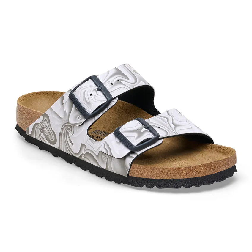 Women's Birkenstock Arizona Birko-Flor 1026556 Color: Black/White