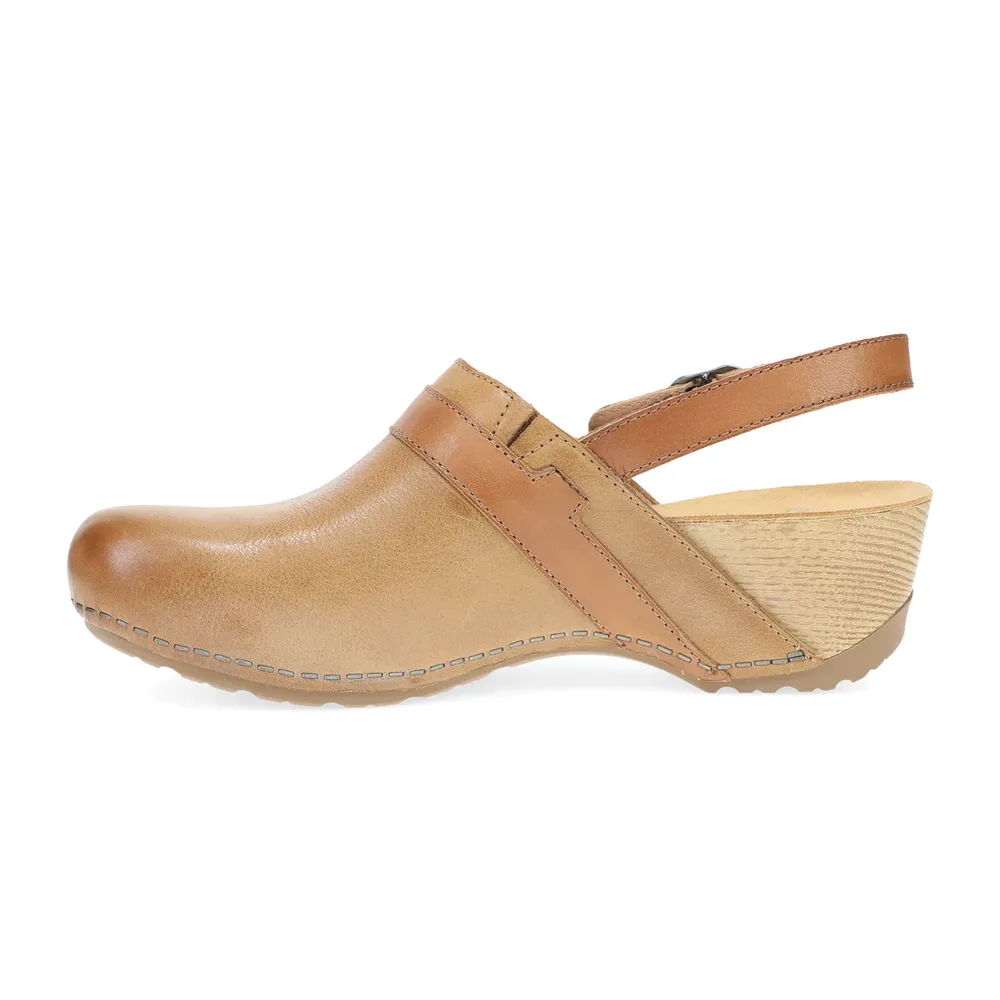 Women's Dansko Tammy Mule Color: Tan Milled Burnished