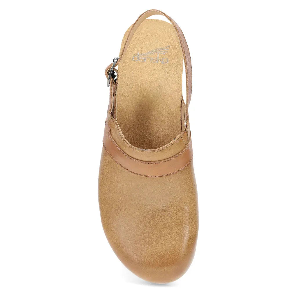 Women's Dansko Tammy Mule Color: Tan Milled Burnished