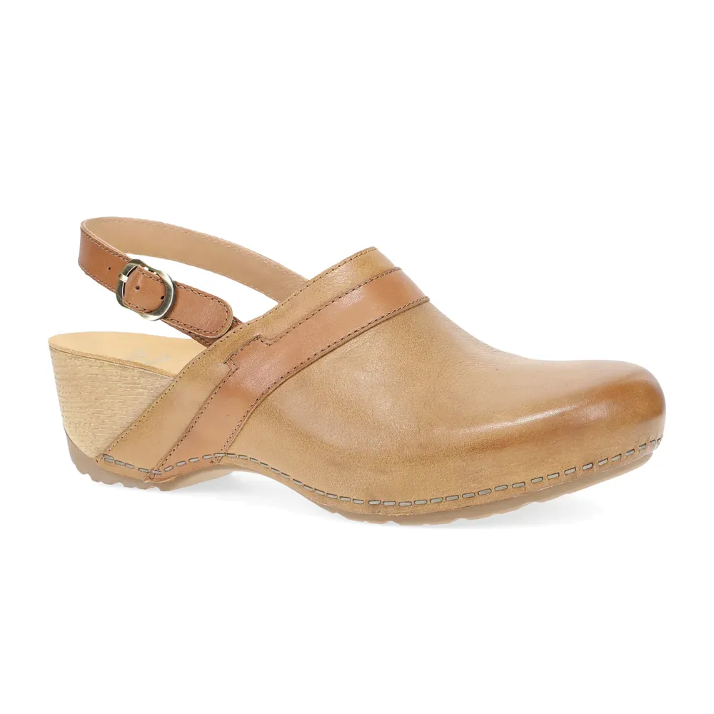 Women's Dansko Tammy Mule Color: Tan Milled Burnished