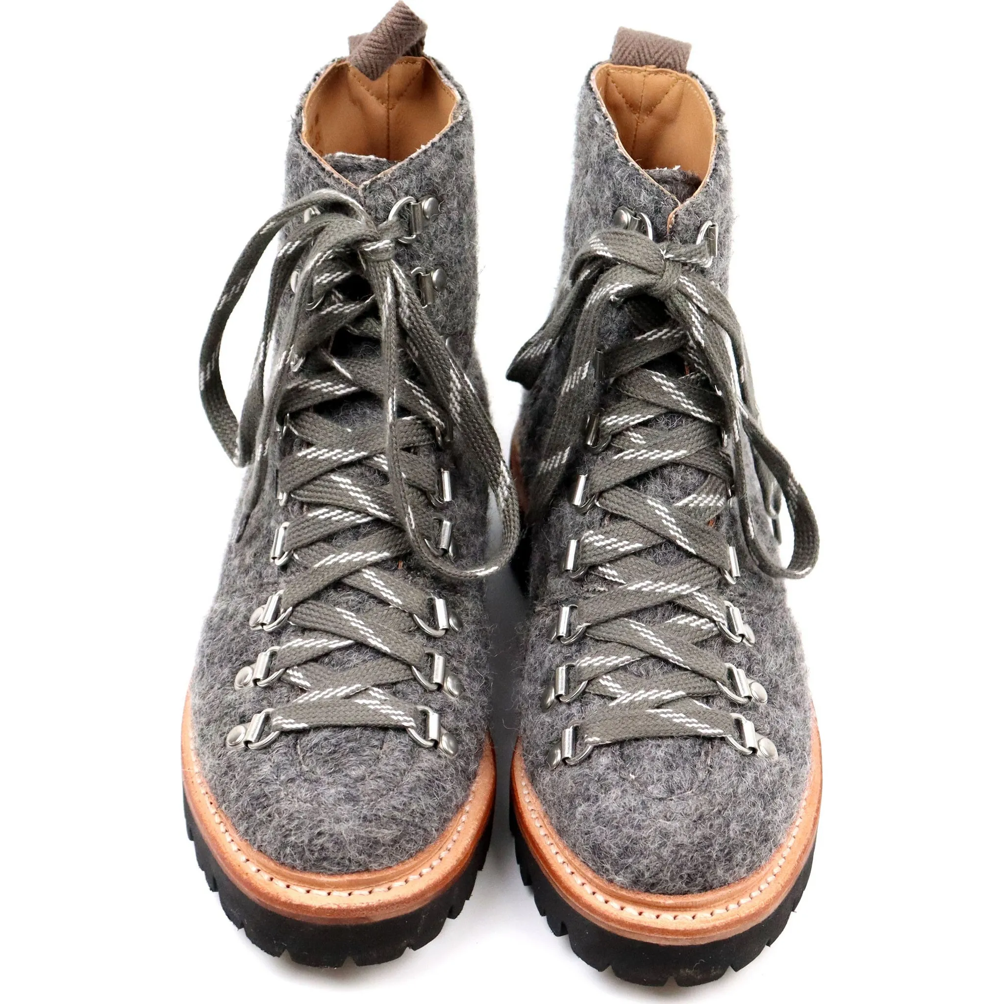 Women's 'Nanette' Grey Felt Hiker Boots UK 3