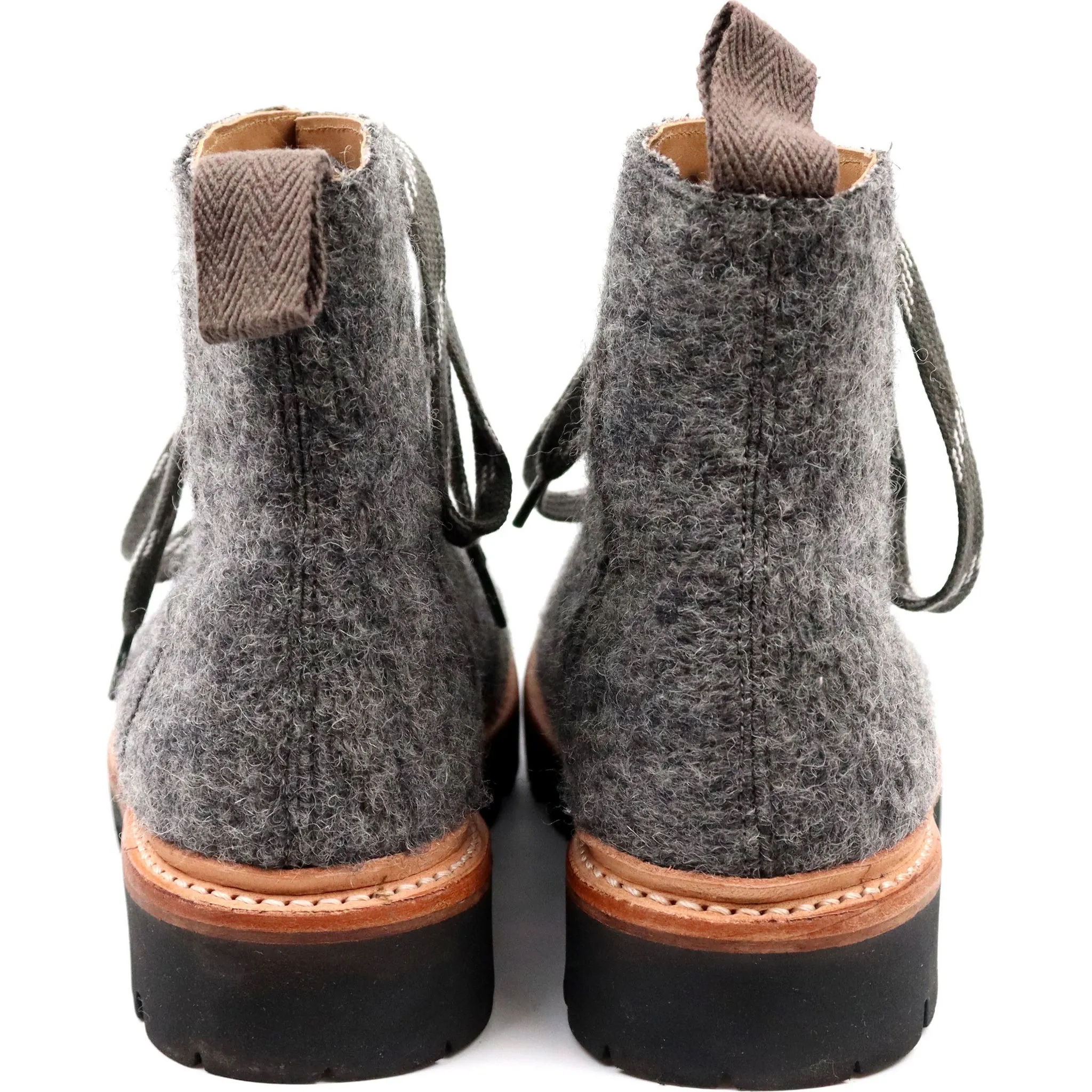 Women's 'Nanette' Grey Felt Hiker Boots UK 3