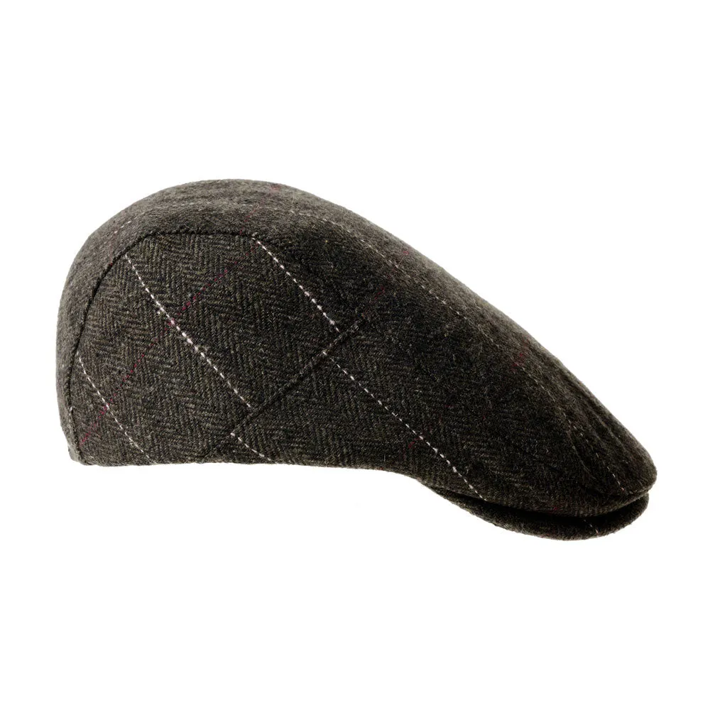 Wool Blend Flat Cap Classic Herringbone Ivy Gatsby Hat YZ30100