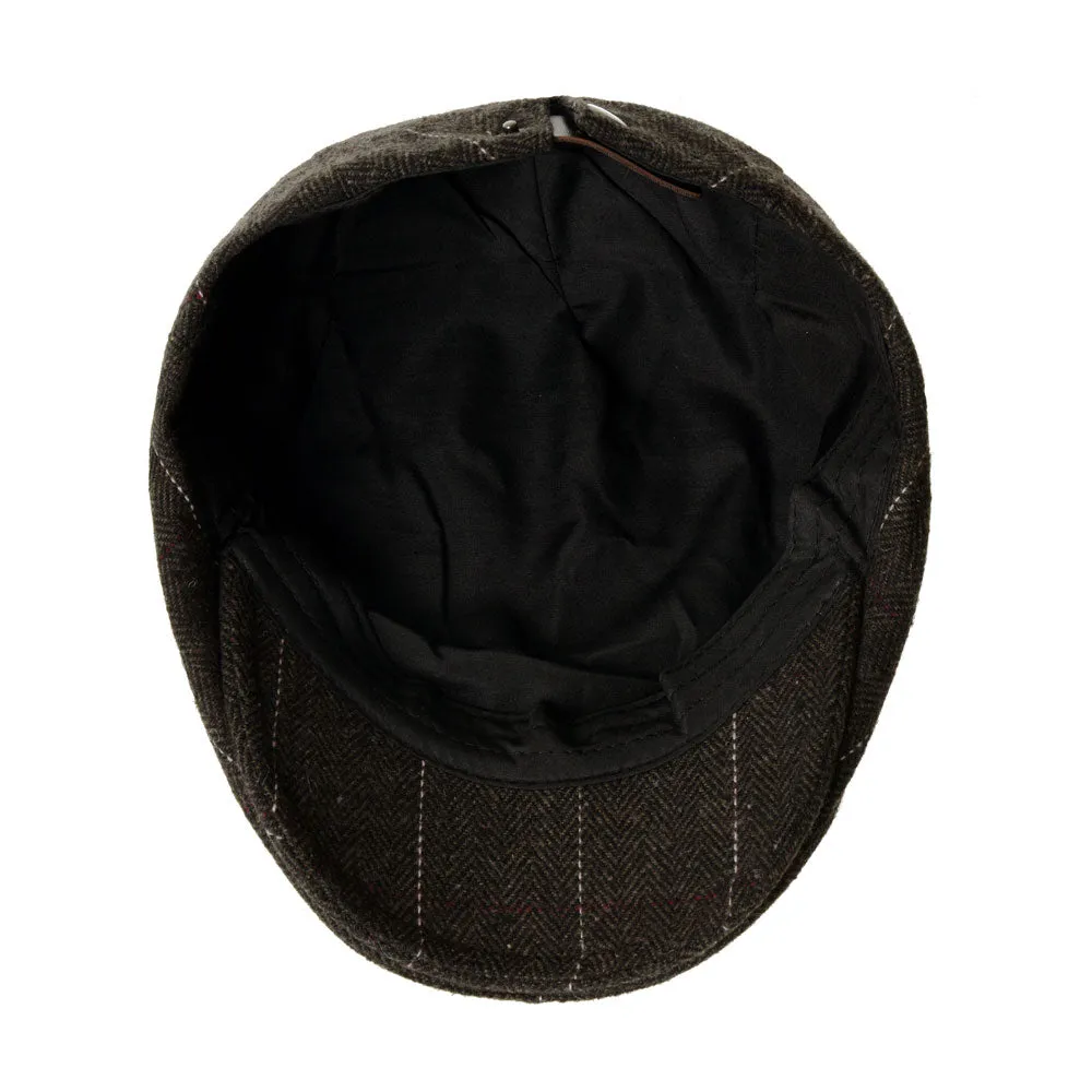 Wool Blend Flat Cap Classic Herringbone Ivy Gatsby Hat YZ30100