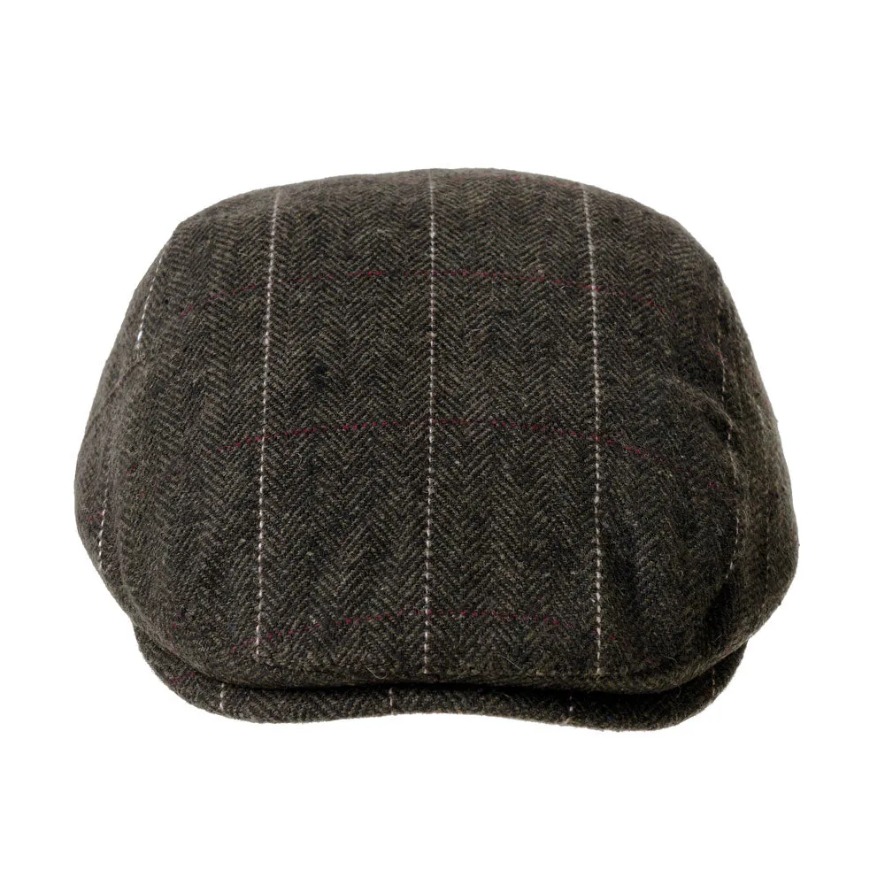 Wool Blend Flat Cap Classic Herringbone Ivy Gatsby Hat YZ30100